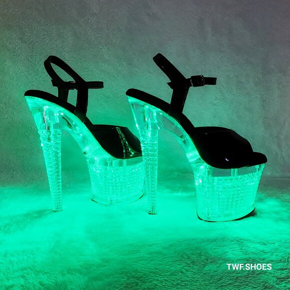 Multiple Function Led Lighted Flash dance Special Textured Platform 7" Heels - Picture 5 of 12